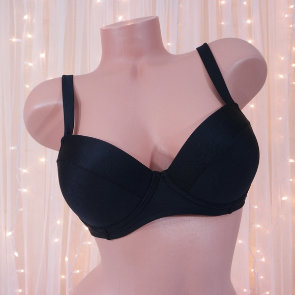 Shade & Shore Black Push Up Bikini Top Size 32DD - Picture 1 of 5